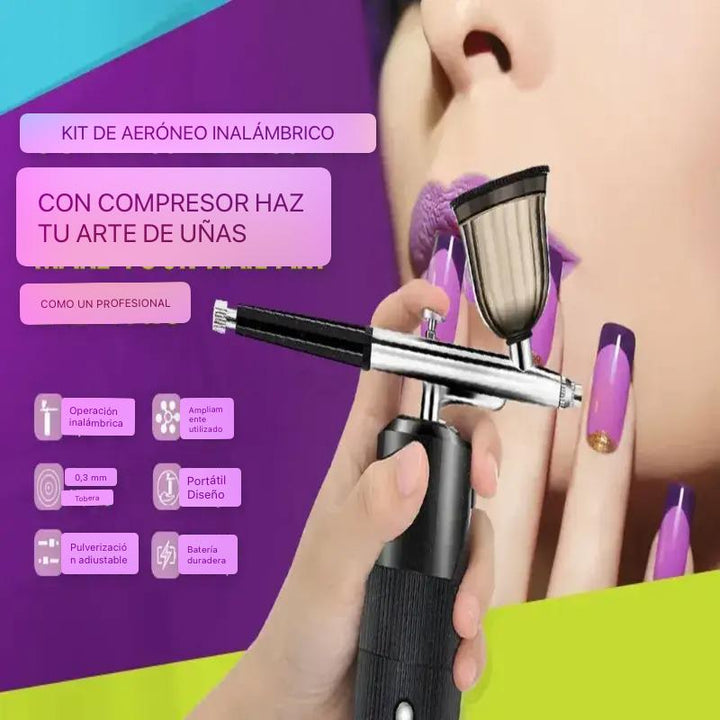 Belleza y Color al Instante: ¡El Aerógrafo Portátil Ideal para Pintura, Uñas, Maquillaje, y mucho mas!