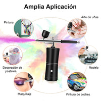 Belleza y Color al Instante: ¡El Aerógrafo Portátil Ideal para Pintura, Uñas, Maquillaje, y mucho mas!